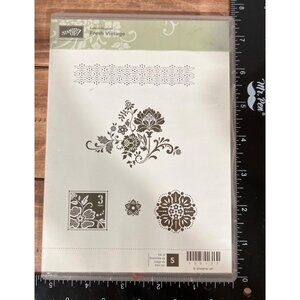 125117 Stampin Up! Sale A Bration Fresh Vintage Rubber Stamp Set Of 5